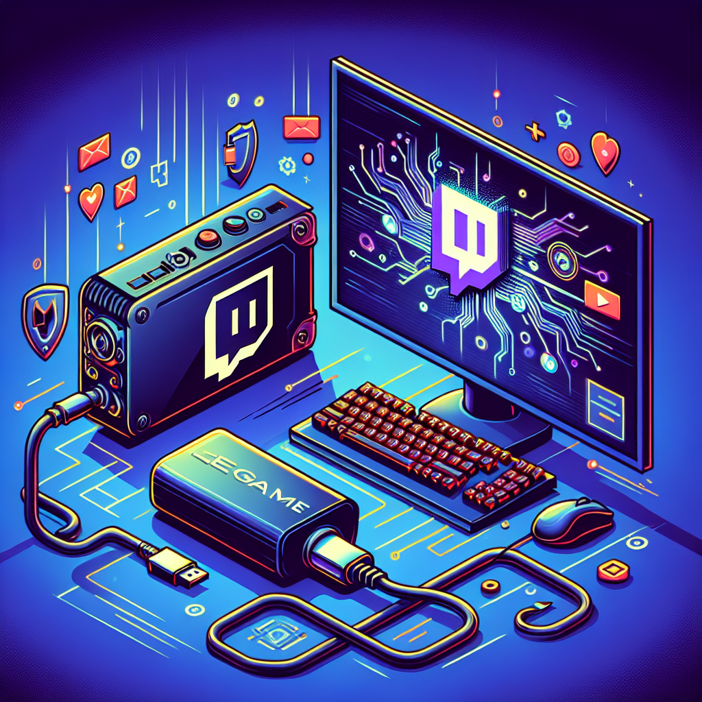 "Tarjeta de captura de videojuegos conectada a una consola, utilizada para transmitir en vivo en Twitch, mostrando la importancia de este dispositivo para streamers."