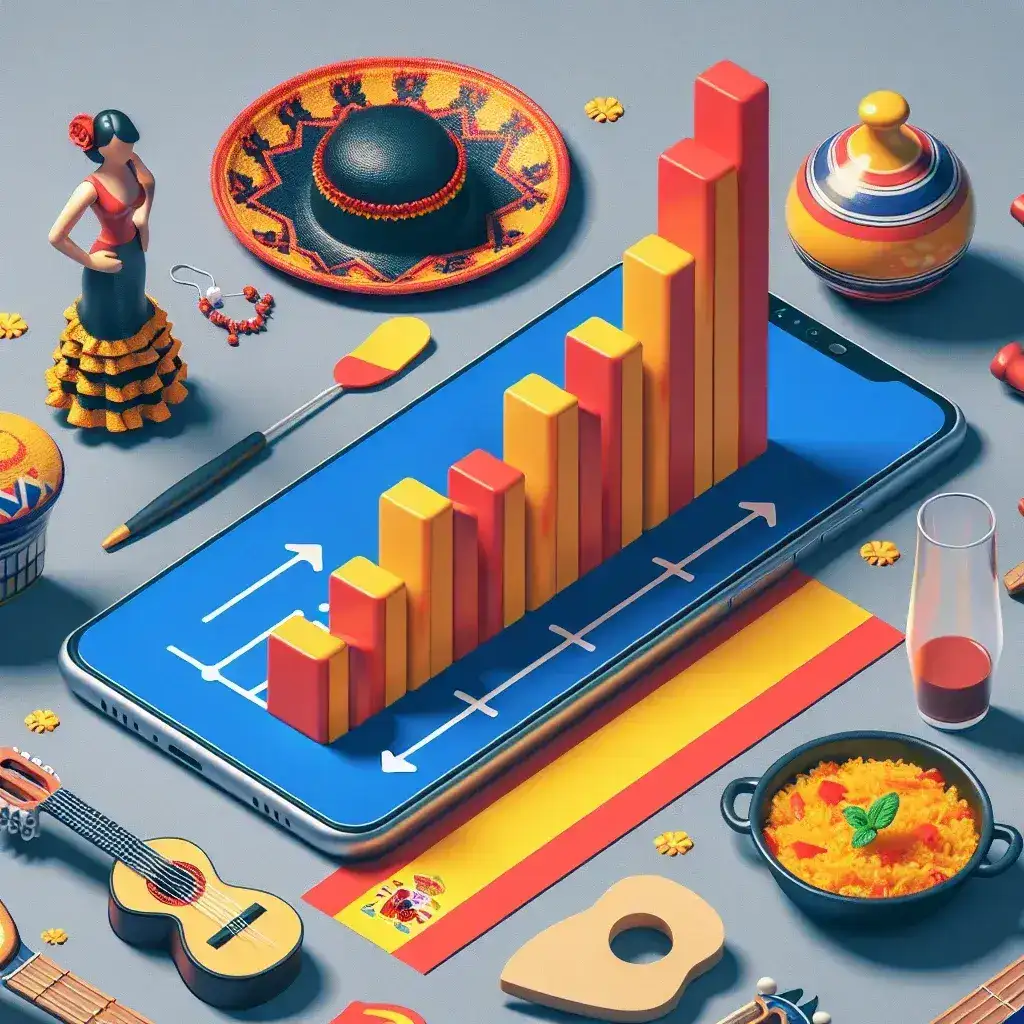 "Informe de la CNMC sobre la evolución del consumo de datos móviles en España, destacando gráficos y estadísticas sobre el aumento del uso móvil en el país."