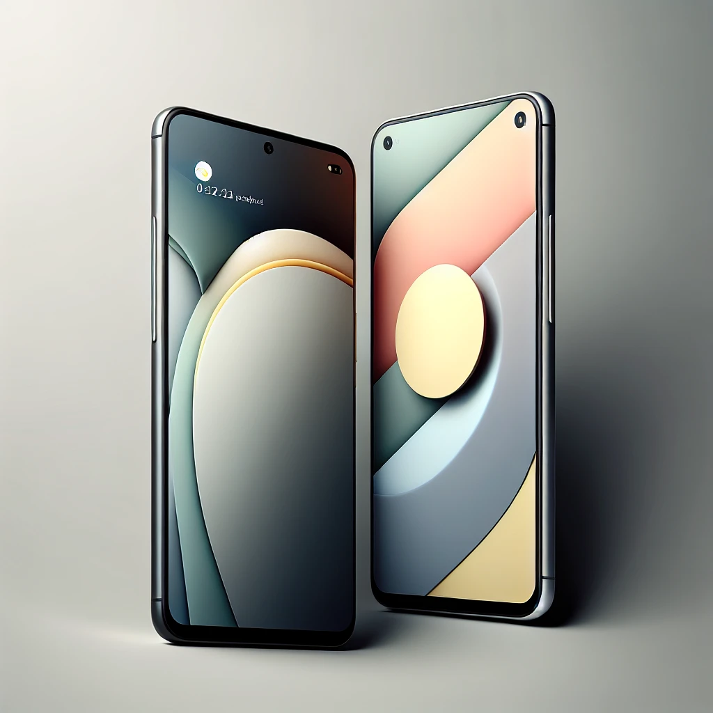 "Side-by-side comparison of Google Pixel 9a and iPhone 16e showcasing their sleek designs and features, highlighting the competition in the mid-range smartphone market."