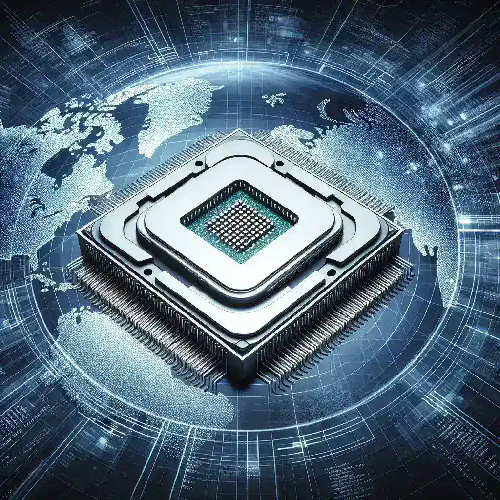 "Intel Xeon Max processor showcased in a high-performance European supercomputer setup, highlighting advanced technology and powerful computing capabilities for scientific research and data processing."